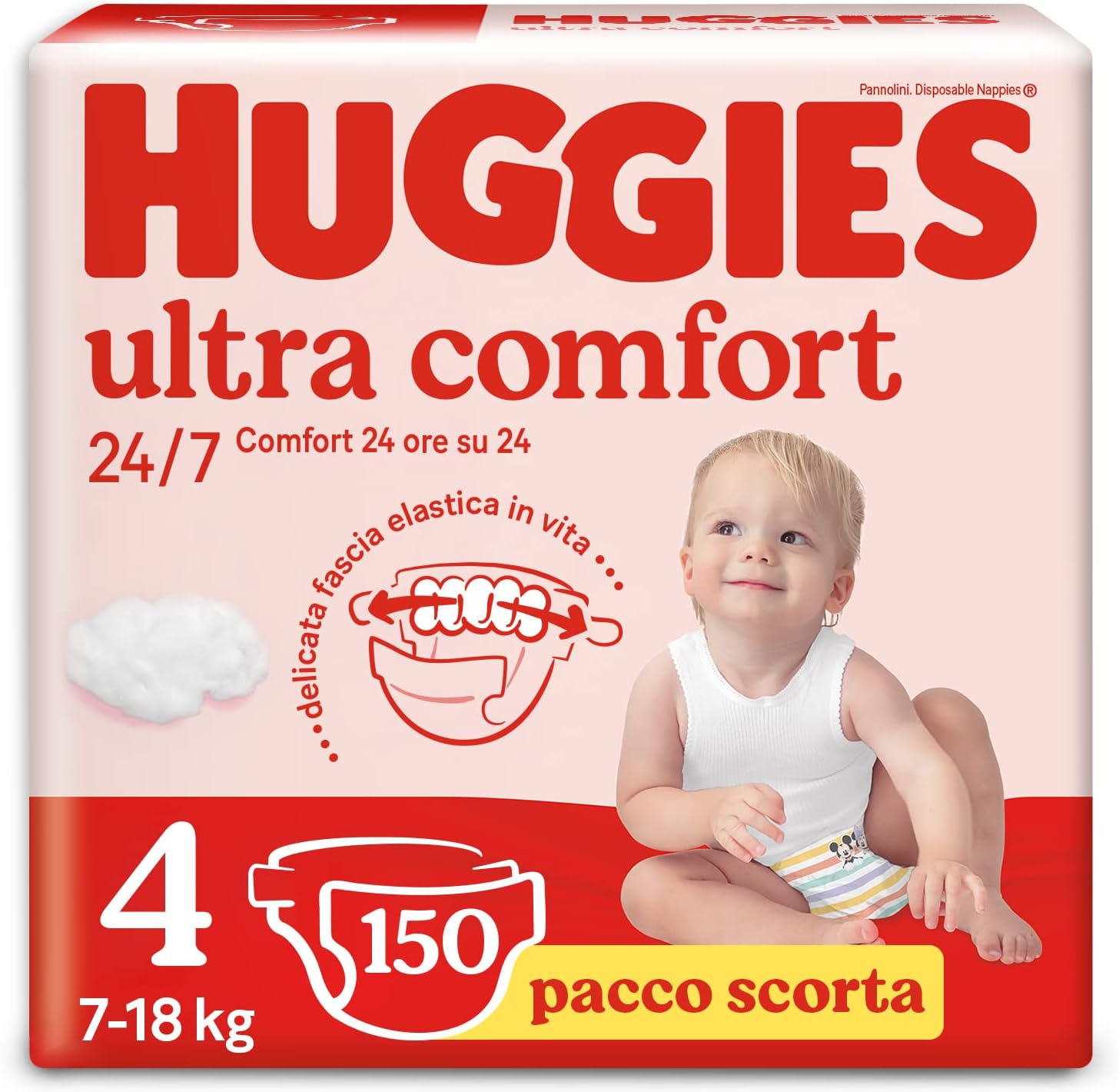 Huggies Ultra Comfort Nappies 150 Units Taglia 4 - Image 1